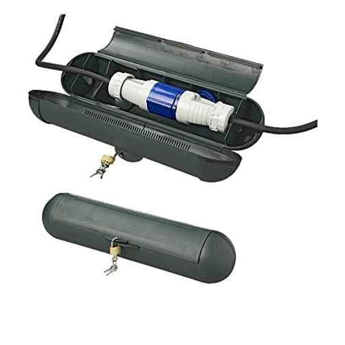 2 Stück Sicherheitsbox für CEE oder Schuko Stecker Outdoor Safebox Schutzbox für Kabel Kabelverbinder