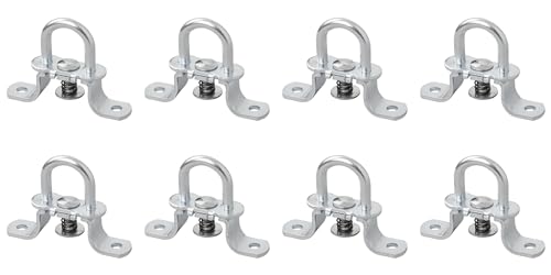MultiBros 8 Stück Planenöse rund mit Feder 27mm Zurrösen für Anhänger Deichsel Bordwand universal