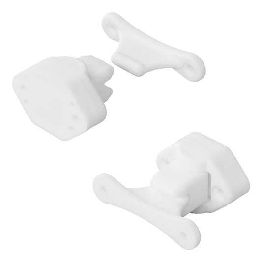 MultiBros 2er Pack Türfänger Weiß mit Scharnier – Robuster Türhalter für Wohnwagen & Wohnmobil | Langlebiges POM-Material | Schwenkbare & Feste Montage | Einfache Installation