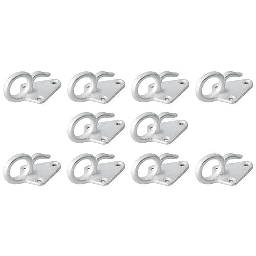 MultiBros 10 Stück Planenhaken Metall mit Öse Netzhaken Befestigungshaken Abspannhaken Zurröse für Anhängernetz Planen Ladungssicherung Ladebordwand - Palleon