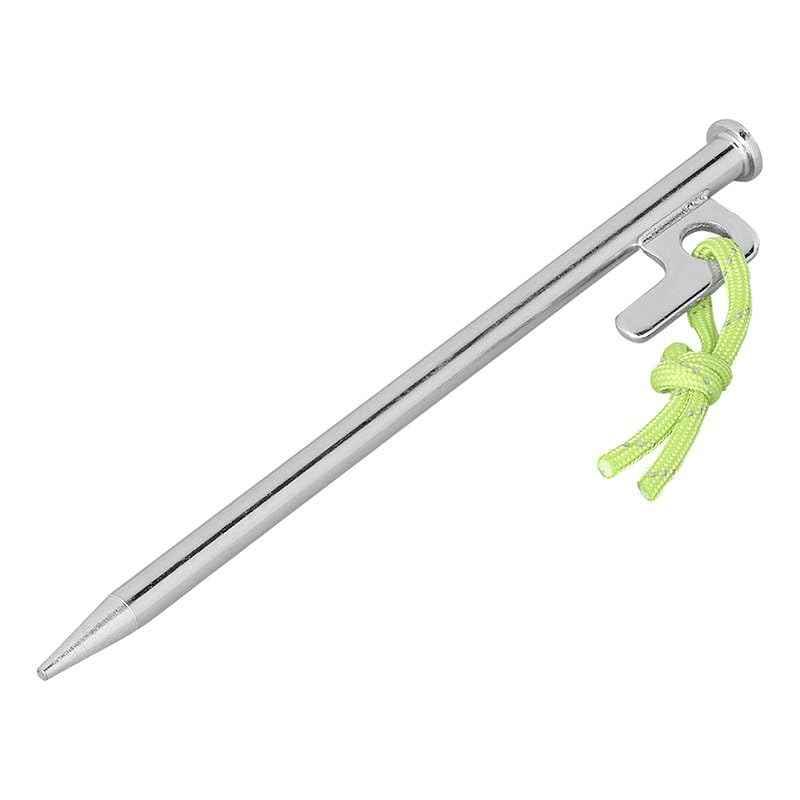 Multibros Felsbodenheringe Heavy Duty 12er Set – 20 / 30 / 40 cm – Ø9 mm – Verzinkter Stahl mit P-Haken & Leuchtleine – Zeltheringe für harten Boden, Camping, Zelte, Pavillons, Bodenanker