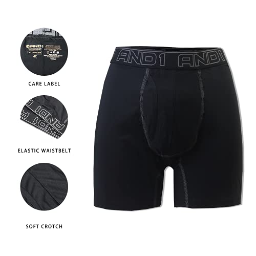AND1 Sport Boxershorts 5er Pack Unterwäsche Herren Unterhosen Männer Retroshorts Boxer Brief Sportunterwäsche Retro Pants - Palleon
