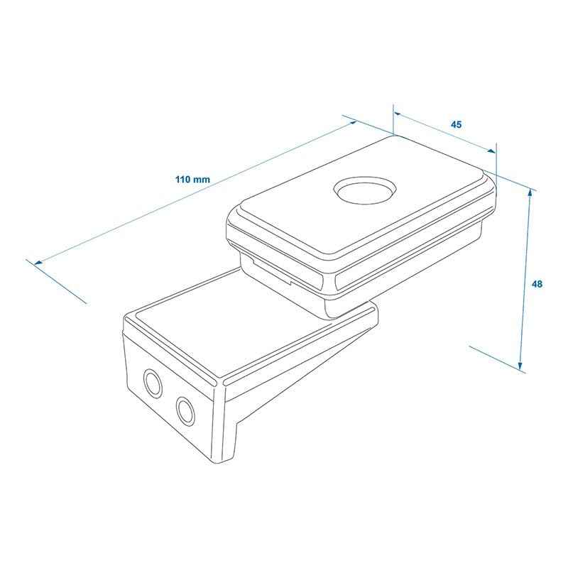 MULTIBROS 2er Set Seitenmarkierungsleuchte orange 110x45x51mm – 12V mit Soffitte C5W – E-geprüft – Begrenzungsleuchte für Anhänger, Trailer, Wohnwagen, LKW