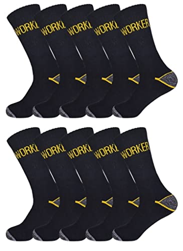 10 Paar Herren Arbeitssocken Worker Socken robuste - atmungsaktive Berufssocken - Palleon