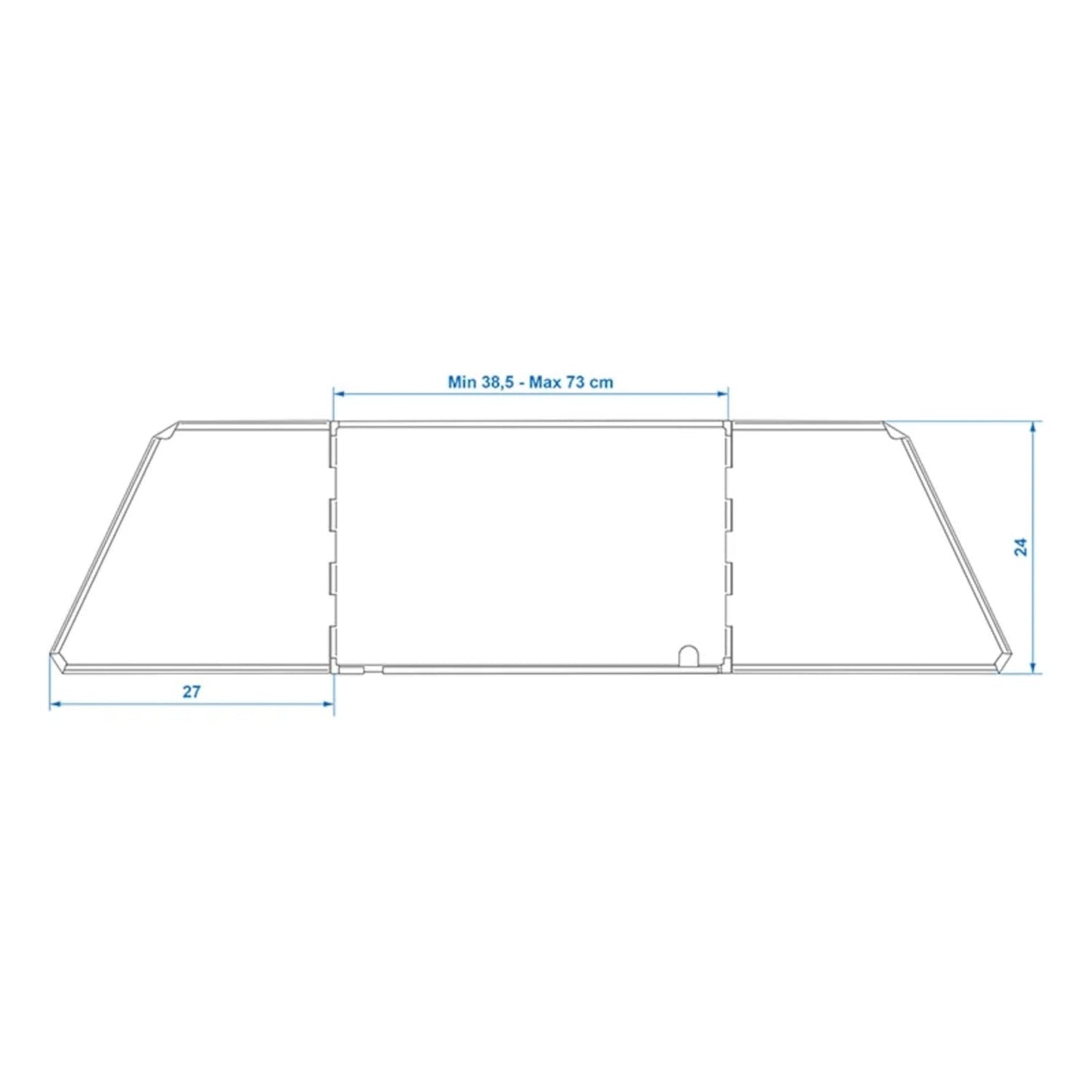 Windschutz Gaskocher Grills L 38/73 x T 27 x H 24 cm Spritzschutz mit Tasche für Gaskocher Breite 38,5-73cm, Optimaler Campingkocher Spritzschutz für Campingküche oder Küche Inkl. Tasche