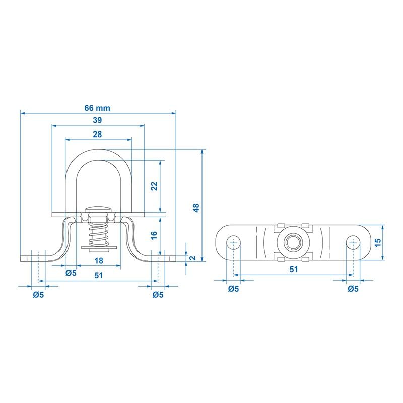 MultiBros 8 Stück Planenöse rund mit Feder 27mm Zurrösen für Anhänger Deichsel Bordwand universal