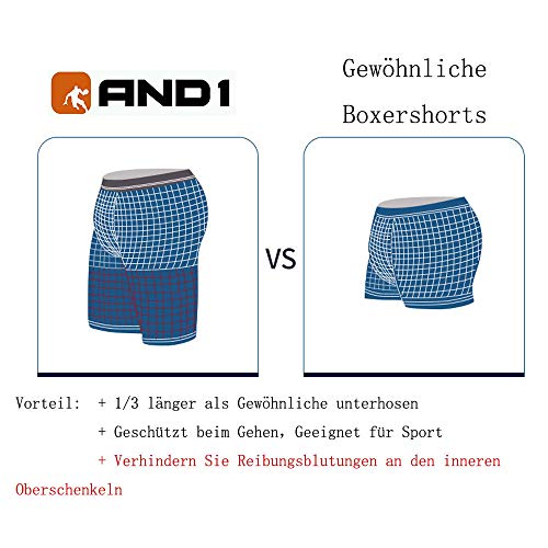 AND1 Sport Boxershorts 5er Pack Unterwäsche Herren Unterhosen Männer Retroshorts Boxer Brief Sportunterwäsche Retro Pants - Palleon