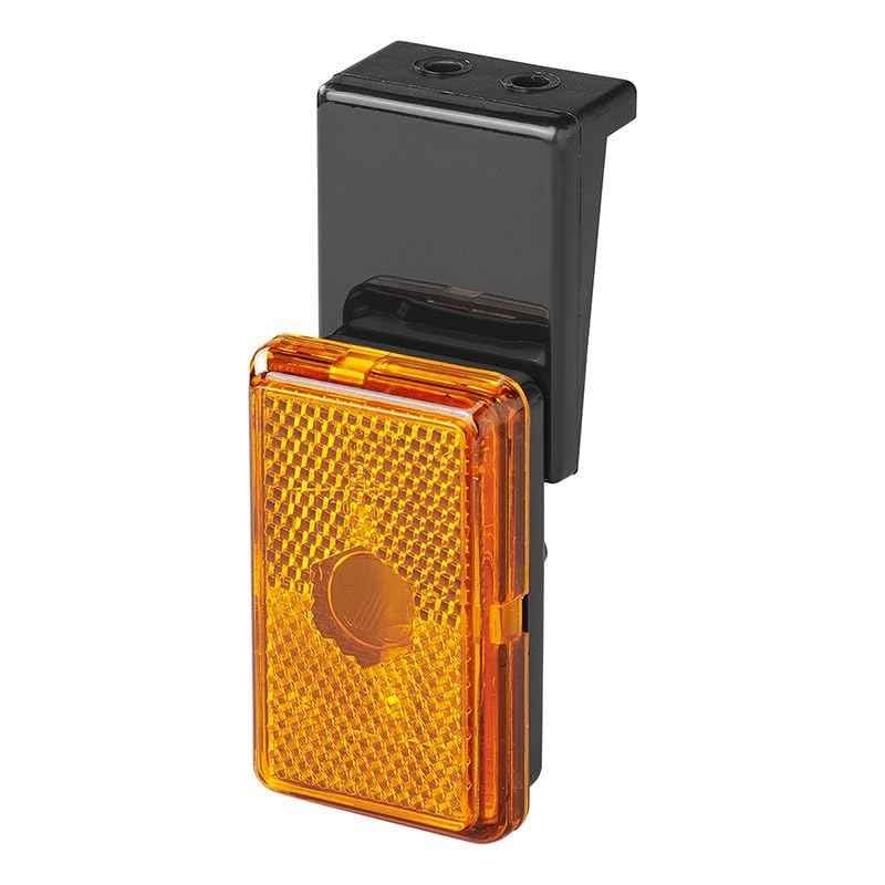 MULTIBROS 2er Set Seitenmarkierungsleuchte orange 110x45x51mm – 12V mit Soffitte C5W – E-geprüft – Begrenzungsleuchte für Anhänger, Trailer, Wohnwagen, LKW