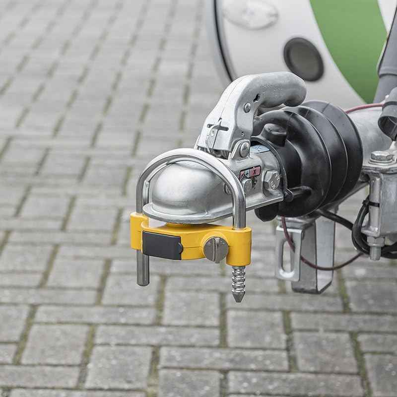 Kupplungsschloss mit Zahlenschloss für 50 mm Kugelkupplung | Diebstahlsicherung für Anhänger & Wohnwagen | Höhenverstellbar, robust & einfach montierbar | Multibros