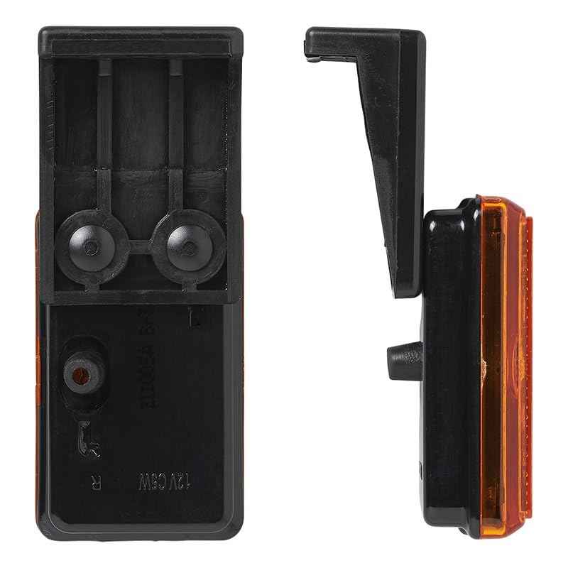 MULTIBROS 2er Set Seitenmarkierungsleuchte orange 110x45x51mm – 12V mit Soffitte C5W – E-geprüft – Begrenzungsleuchte für Anhänger, Trailer, Wohnwagen, LKW