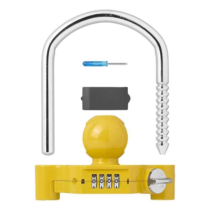 Kupplungsschloss mit Zahlenschloss für 50 mm Kugelkupplung | Diebstahlsicherung für Anhänger & Wohnwagen | Höhenverstellbar, robust & einfach montierbar | Multibros