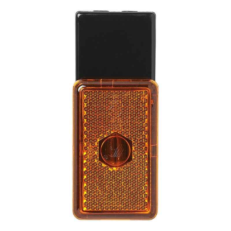 MULTIBROS 2er Set Seitenmarkierungsleuchte orange 110x45x51mm – 12V mit Soffitte C5W – E-geprüft – Begrenzungsleuchte für Anhänger, Trailer, Wohnwagen, LKW