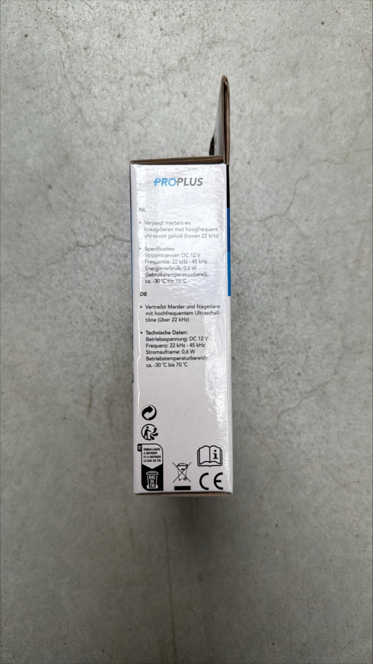 ProPlus Marderschreck Ultraschall Marderabwehr Auto | Betriebsanzeige | über 22-45 kHz | Marderschutz Auto Ultraschall