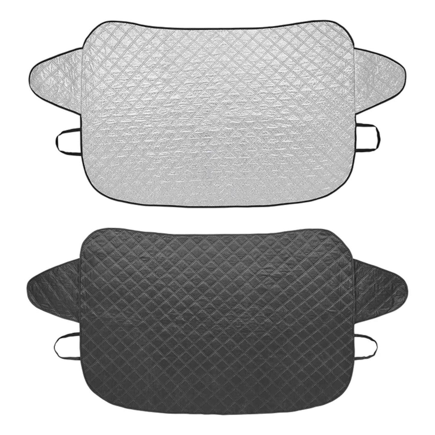 Windschutzscheibe Abdeckung Premium 94x144,5cm Auto Scheibenabdeckung mit 2 Gummibändern - Die Frontscheibenabdeckung Frost - Schnee - EIS etc. Seitenklappenlänge von 27 cm