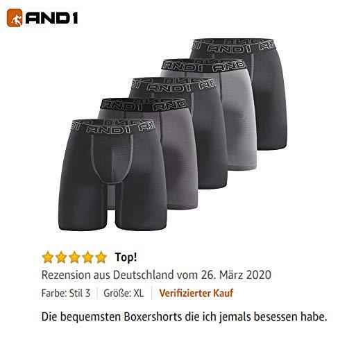 AND1 Sport Boxershorts 5er Pack Unterwäsche Herren Unterhosen Männer Retroshorts Boxer Brief Sportunterwäsche Retro Pants