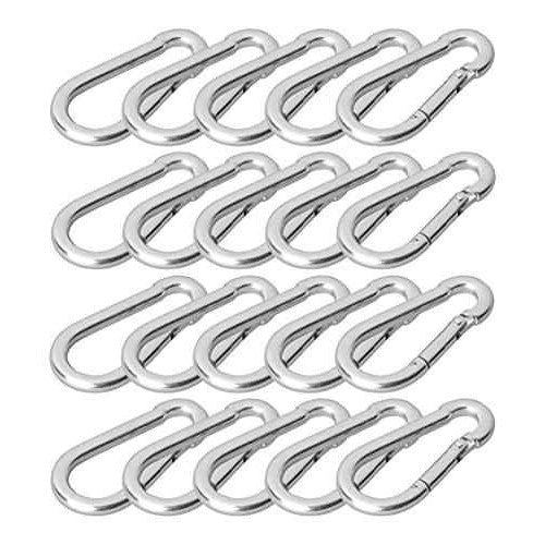 Karabinerhaken Stahl-Karabiner mit Schnapphaken 20er Pack