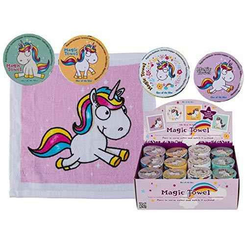 Palleon 12er Set Magisches Baumwoll Handtuch mit Einhorn oder als Fußball Motiv