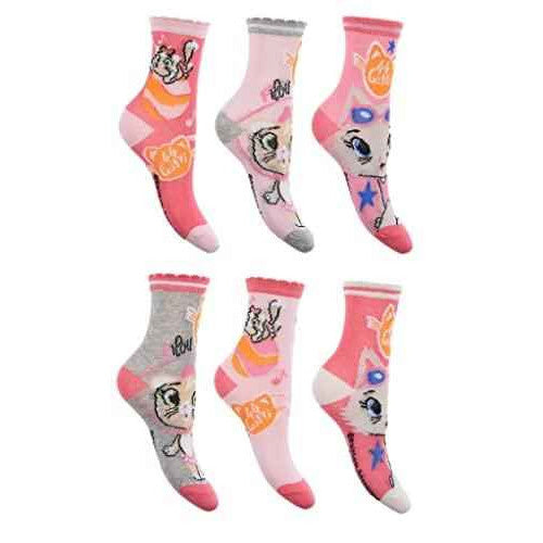 Palleon 6 Paar 44 Cats Mädchen Socken Kinder Strümpfe