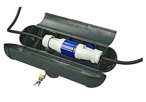 2 Stück Sicherheitsbox für CEE oder Schuko Stecker Outdoor Safebox Schutzbox für Kabel Kabelverbinder