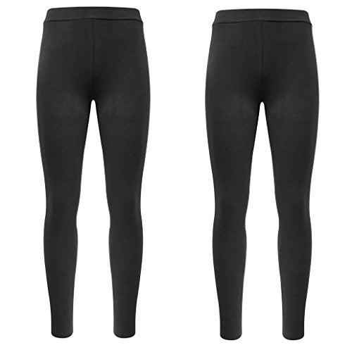 2er Pack Damen Leggings | Basic in Schwarz | Sport Leggings Frauen | Jogginghose Damen | Elastische Leggins aus Baumwolle