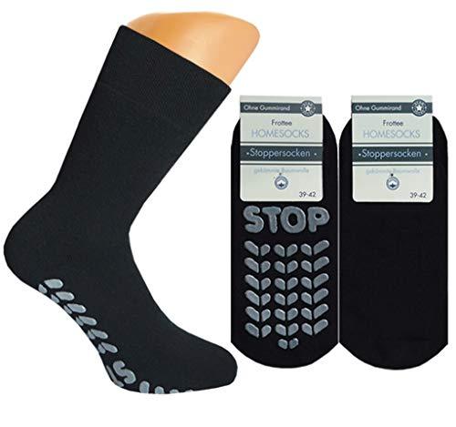 4 Paar Herren | Damen ABS Stoppersocken Winter Socken mit Anti Rutsch Sohle