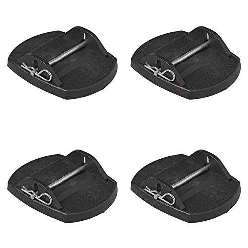 Unterlegplatten Stützfuss 4 Stück Stützplatten Wohnwagen Stützfußplatte Anhänger Anhängerzubehör Unterlegsscheiben zum Stützen