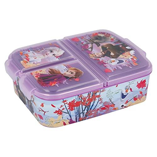 Stor Brotdose mit 3 Fächern für Kinder - Kids Sandwich Box - Lunchbox - Brotbox BPA frei (Disney, Frozen, LOL, Paw Patrol…) - Palleon