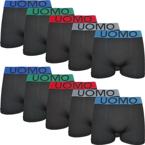 10er Pack Herren Boxershorts Retroshorts Microfaser Pants Unterhosen - Palleon