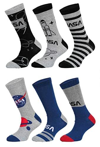 6 Paar Nasa Jungen Socken | Kinder Strümpfe - Palleon