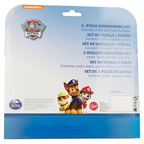 Stor Wiederverwendbares, mikrowellengeeignetes Kindergeschirr-Set, bestehend aus Glas, Teller und Schüssel | The Paw Patrol Comic Book