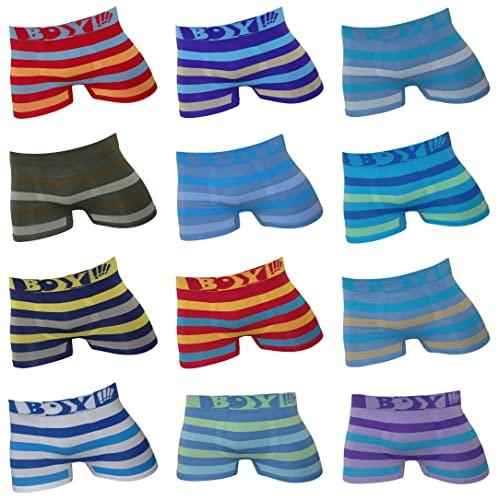12er Pack Jungen Boxershorts | Kinder Retroshorts aus hochwertigem Microfaser | Unterhosen/Schlüpfer