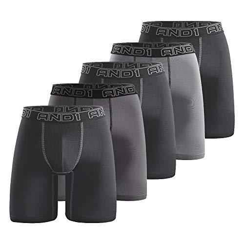 AND1 Sport Boxershorts 5er Pack Unterwäsche Herren Unterhosen Männer Retroshorts Boxer Brief Sportunterwäsche Retro Pants