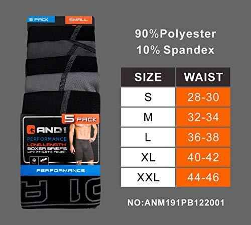 AND1 Sport Boxershorts 5er Pack Unterwäsche Herren Unterhosen Männer Retroshorts Boxer Brief Sportunterwäsche Retro Pants
