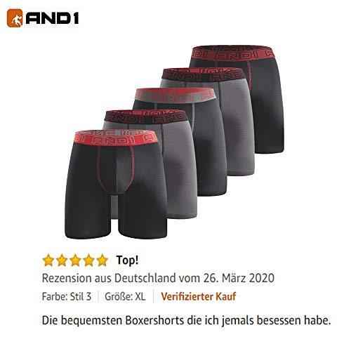 AND1 Sport Boxershorts 5er Pack Unterwäsche Herren Unterhosen Männer Retroshorts Boxer Brief Sportunterwäsche Retro Pants