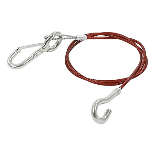 MULTIBROS 2 Stück Abrissseil 1m mit Haken Bremsseil Sicherungsseil für Anhänger