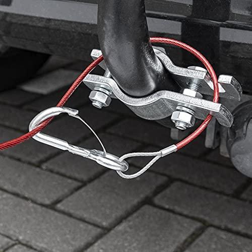 MULTIBROS 2 Stück Abrissseil 1m mit Haken Bremsseil Sicherungsseil für Anhänger