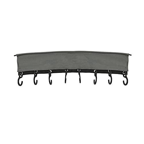 MULTIBROS 2er Pack Camping Hakenleiste mit 8 Haken Kederbefestigung und Klettbefestigung 58cm - Palleon