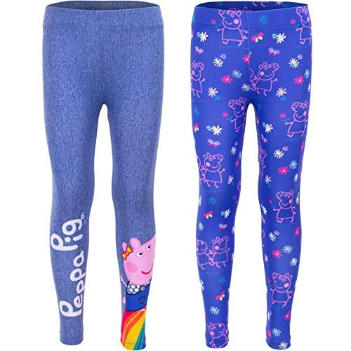 Palleon 2er Set Peppa Wutz Pig Mädchen Leggings Kinder Freizeithose Jogginghose - Palleon