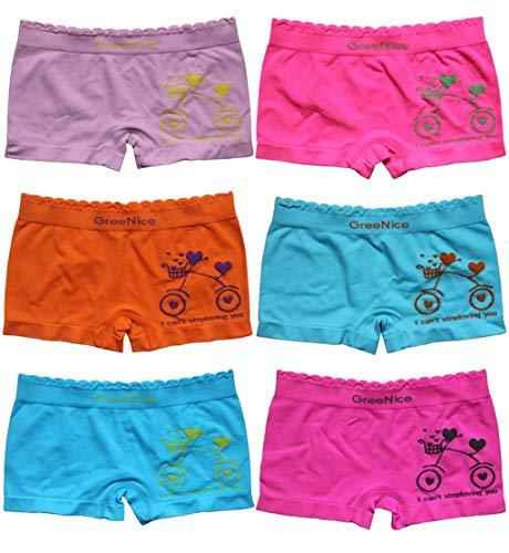 Palleon 6er Pack sportliche Mädchen Pantys Hipster Shorts Kinder Slips