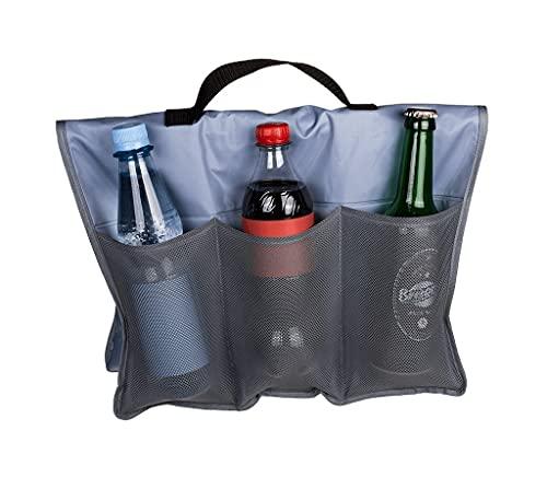 Palleon Getränke-Kühltasche für Fahrräder mit Kühlpacks | Kühl-Tragetasche für 6 Flaschen oder Getränkedosen