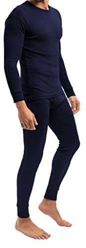 Palleon Herren Thermounterwäsche Set Thermo-Unterhemd + lange Unterhose Langarm warm Winter Ski Innenfleece Baumwolle - Palleon