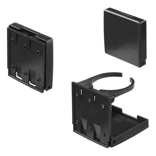 Klappbarer Getränkehalter - Einstellbarer Becherhalter für Auto, Wohnmobil & Wohnwagen | Schraub- und Klebebefestigung | Verstellbare Klammer (58-98 mm)