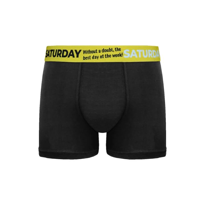 Palleon Herren Boxershorts 7er Pack – Baumwoll Unterhosen für jeden Wochentag | Monday–Sunday | Atmungsaktiv & Elastisch | Männer Boxer Shorts