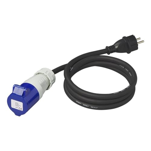 Adapterkabel 150cm 3x2,5mm² von Schuko Stecker nach CEE Wohnwagen Wohnmobil