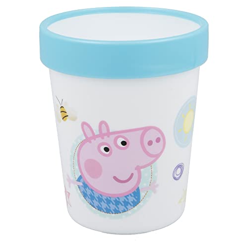 Palleon rutschfeste Peppa Becher für Kinder - 2er Set Trinkbecher aus BPA-freiem Kunststoff - 260 ml Fassungsvermögen