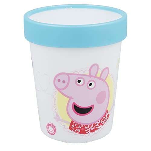 Palleon rutschfeste Peppa Becher für Kinder - 2er Set Trinkbecher aus BPA-freiem Kunststoff - 260 ml Fassungsvermögen