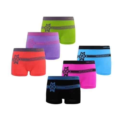 6er Pack Mädchen Pantys – Atmungsaktive Hipster Unterhose aus Microfaser | Bequeme Hotpants mit Perfekter Passform | Elastische Slips