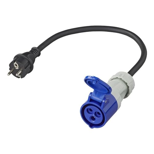 Caravan Adapterkabel 40cm 3x2,5mm² von Schuko Stecker nach CEE Camping - Palleon