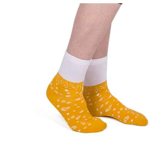 Palleon Socken in Dose – 1 Paar Socken in Metalldose | Lustige Geschenkidee für Damen & Herren | Einheitsgröße 36–42 | Prosecco Bier Pride Motiv