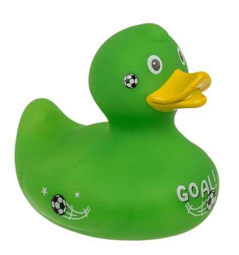 Palleon Quietscheente 10 cm – Witzige Badeente in verschiedenen Motiven (Happy Birthday, Fußball, Cowboy, Hochzeit) – Lustiges Geschenk & Deko – Quietschende Gummiente für Kinder & Erwachsene